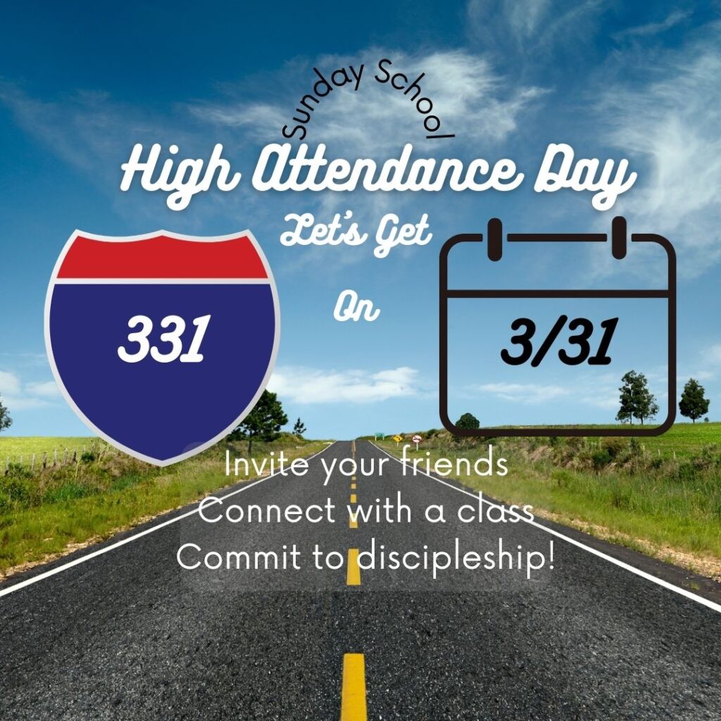High Attendance Day: 331 on 331! Sunday, March 31, 2024