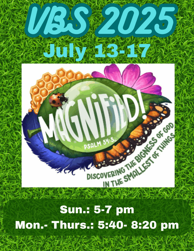 Vacation Bible School 2025, July 13-17