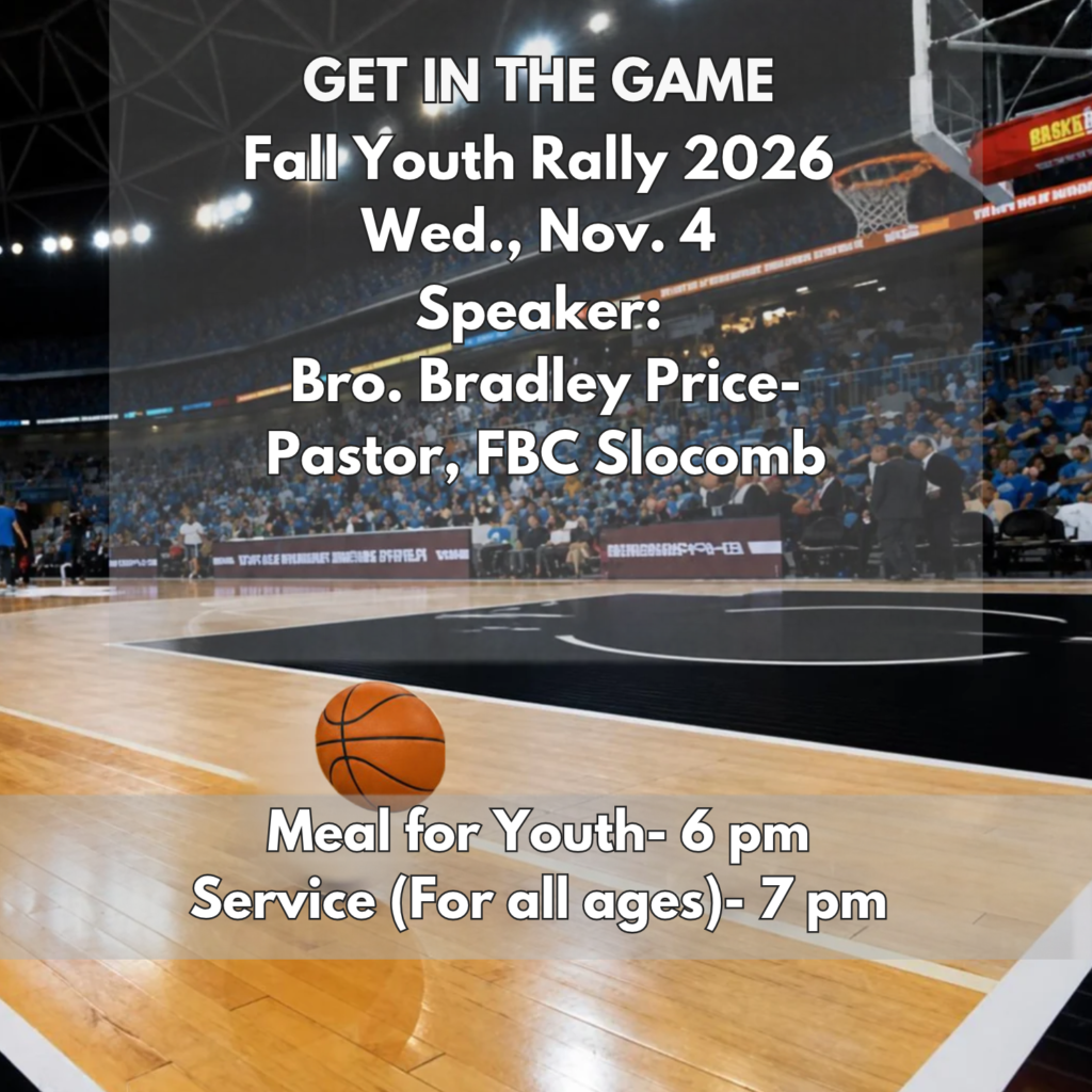 Fall Youth Rally- Wed., Nov. 4, 2026